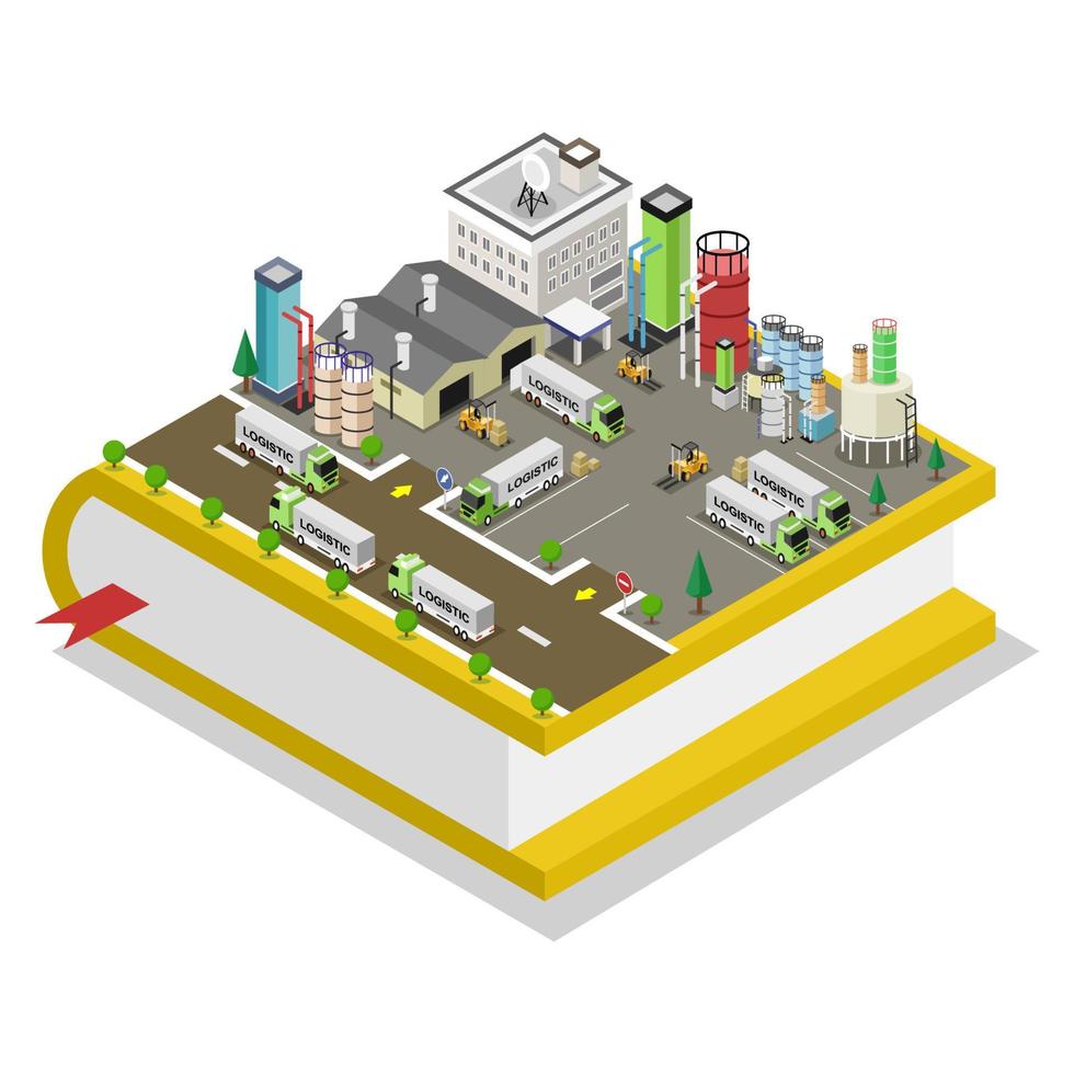 Factory 3d isometric vector design