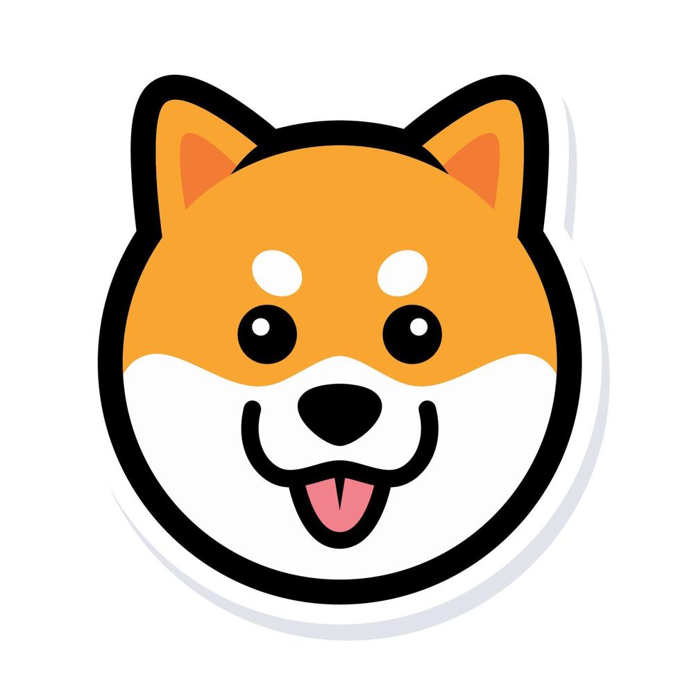 Shiba inu dog cartoon character mascot vector