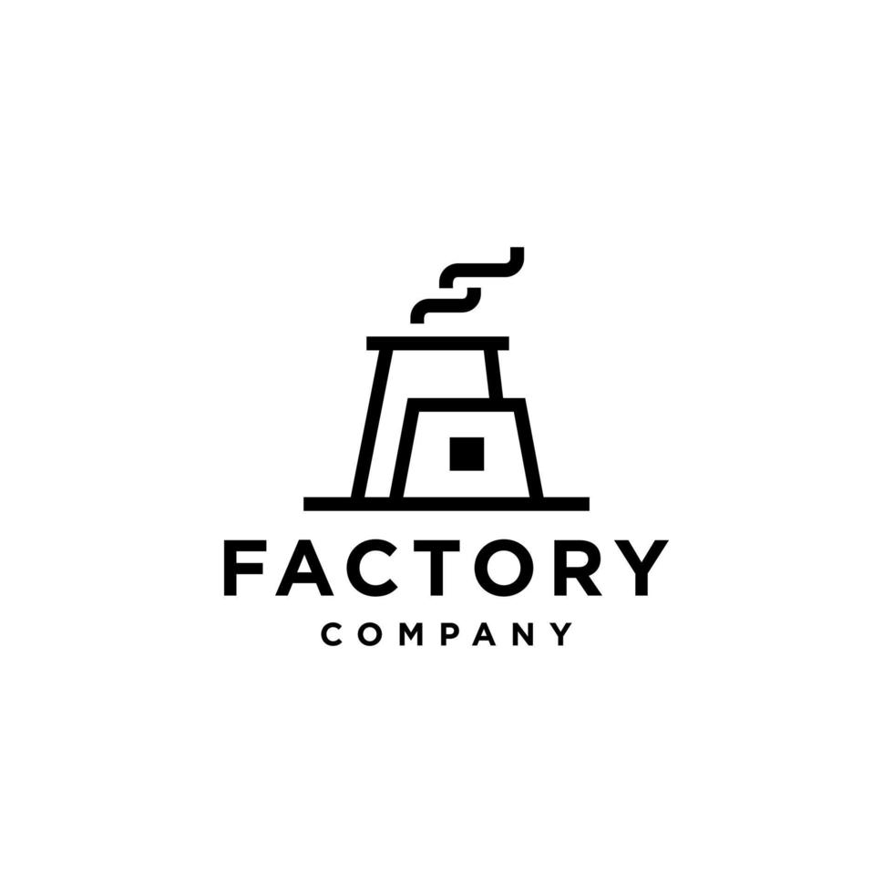 diseño del logotipo del vector de la industria de la fábrica, vector de la empresa de fabricación, símbolo de la planta nuclear.