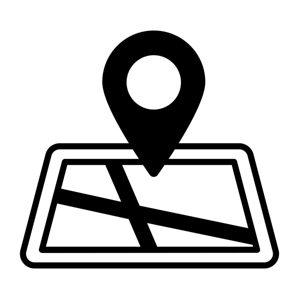 Editable vector icon of location map trendy design, map navigation