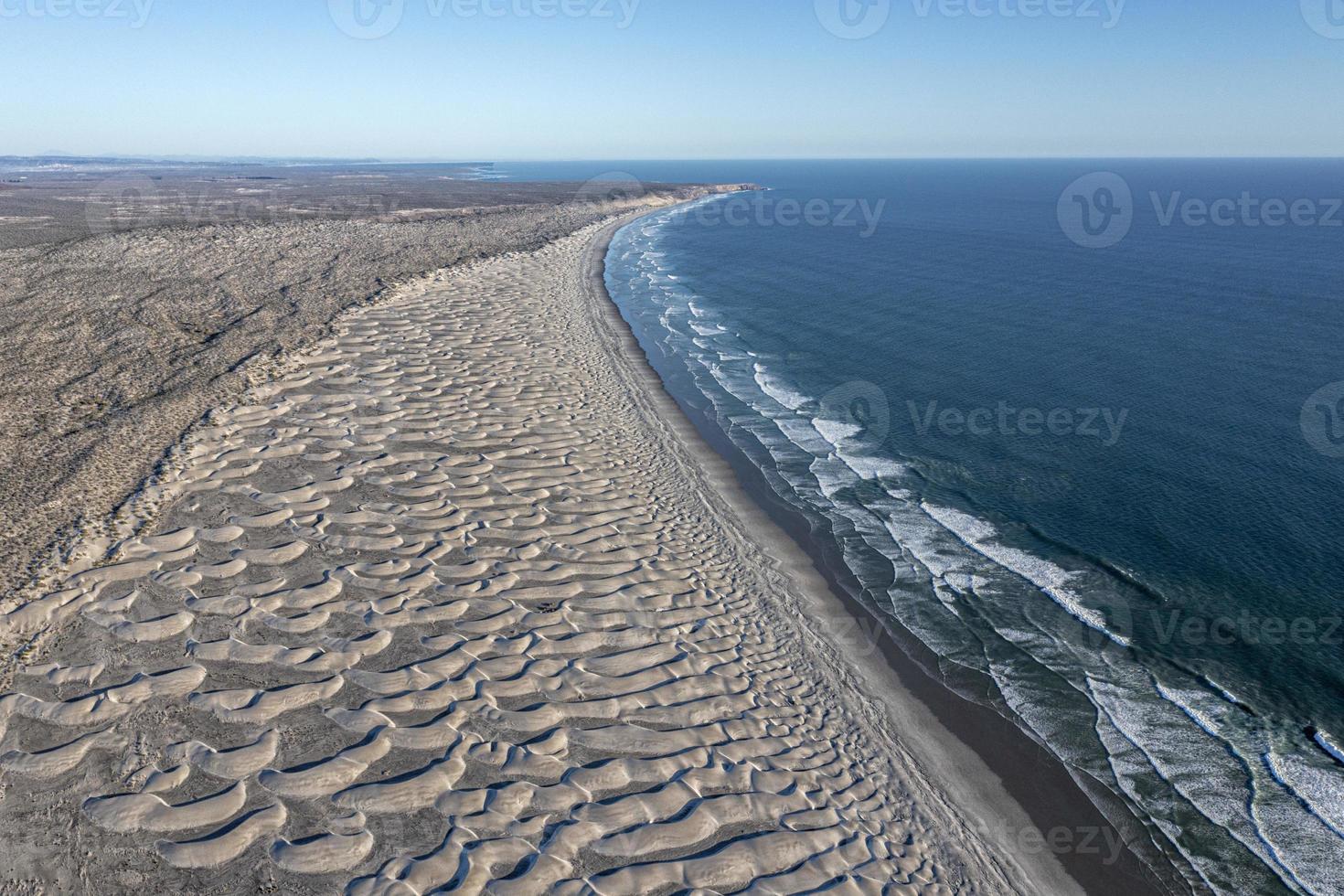 mexico baja california sur sand dunes aerial pacific ocean beach aerial landscape photo