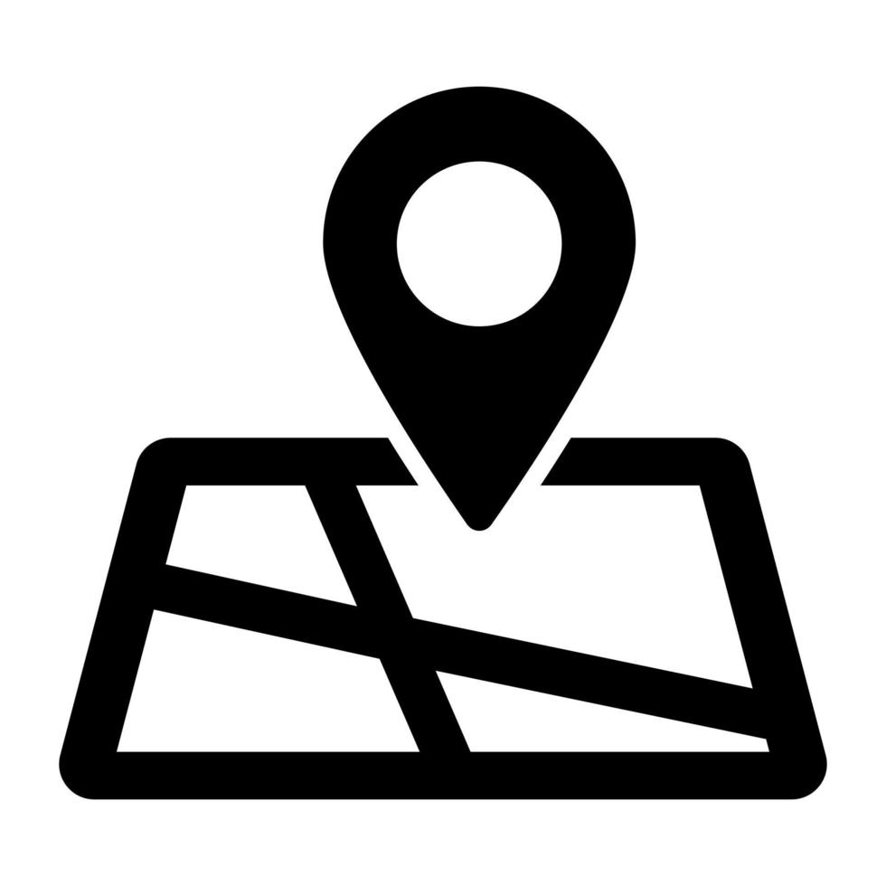 Editable vector icon of location map trendy design, map navigation