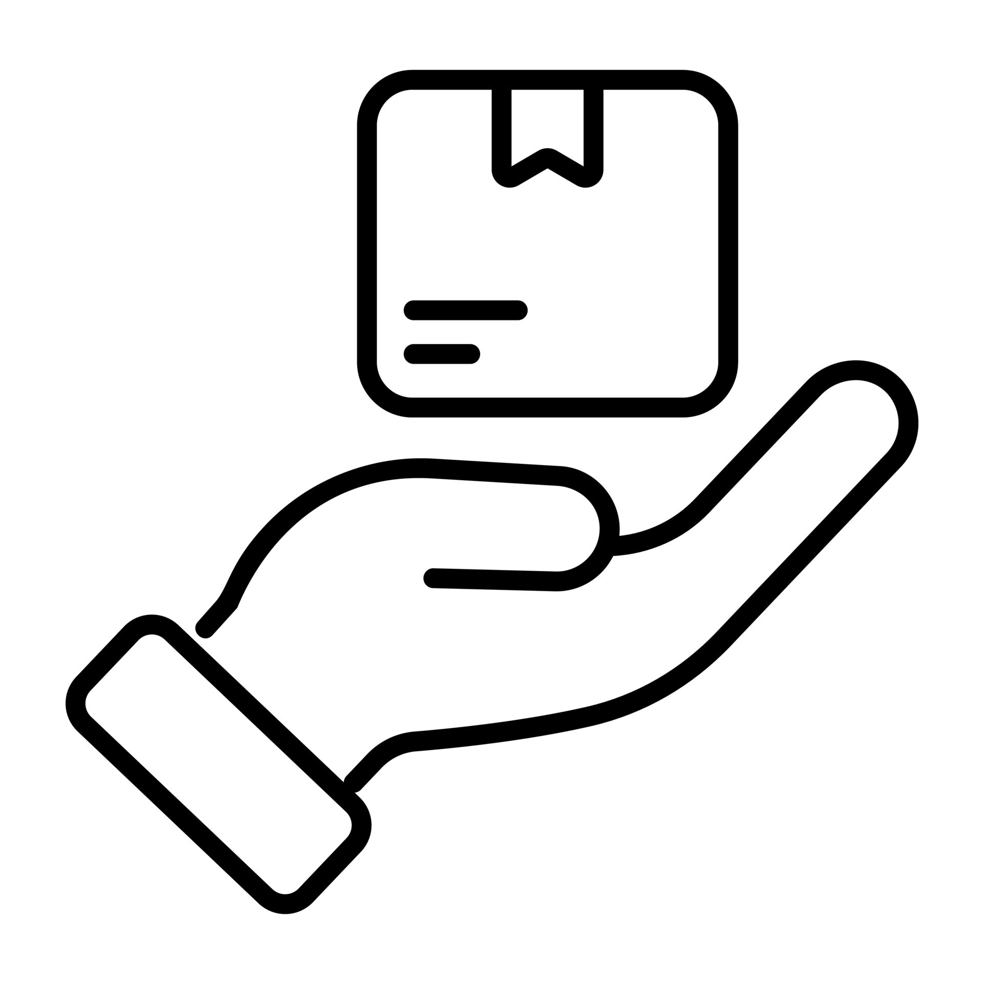 Hand with package depict the delivery service icon for premium use 17709167  Vector Art at Vecteezy