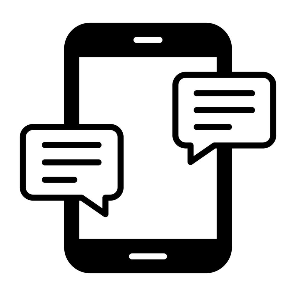 Mobile conversation vector icon in modern and trendy style