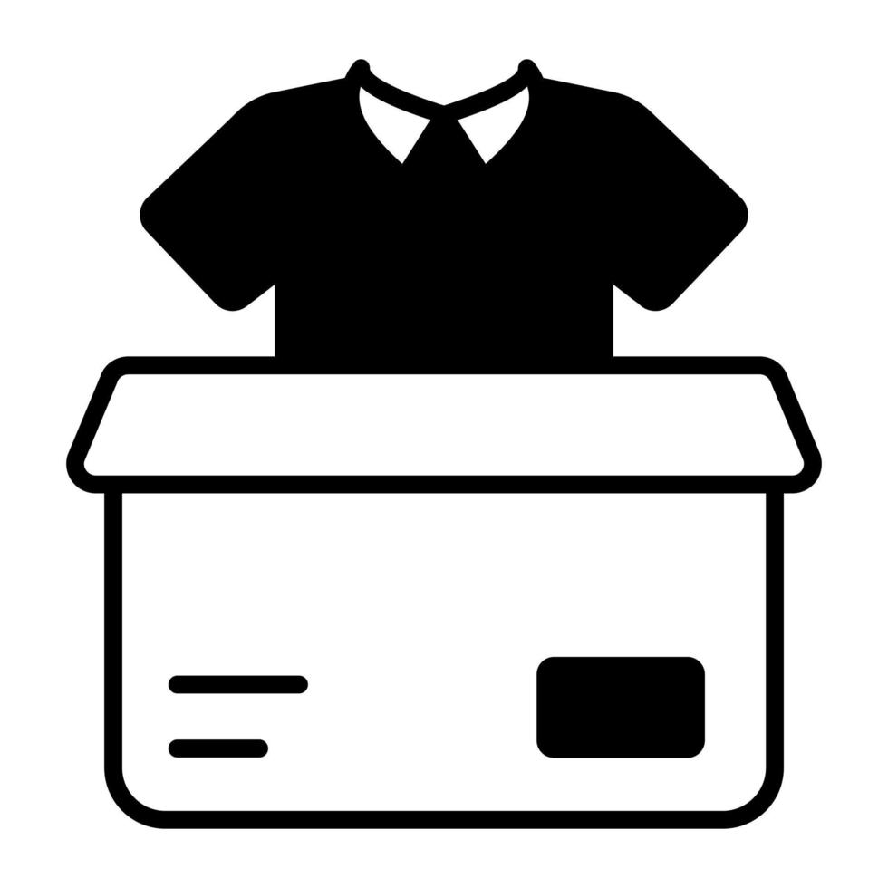 diseño vectorial de entrega de ropa en estilo moderno, icono fácil de usar vector