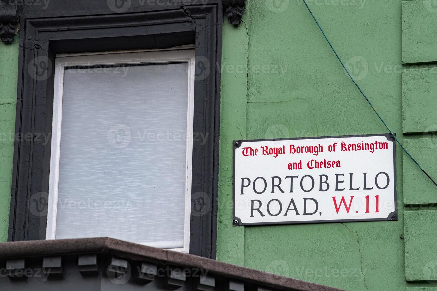 portobello road london street sign detail photo