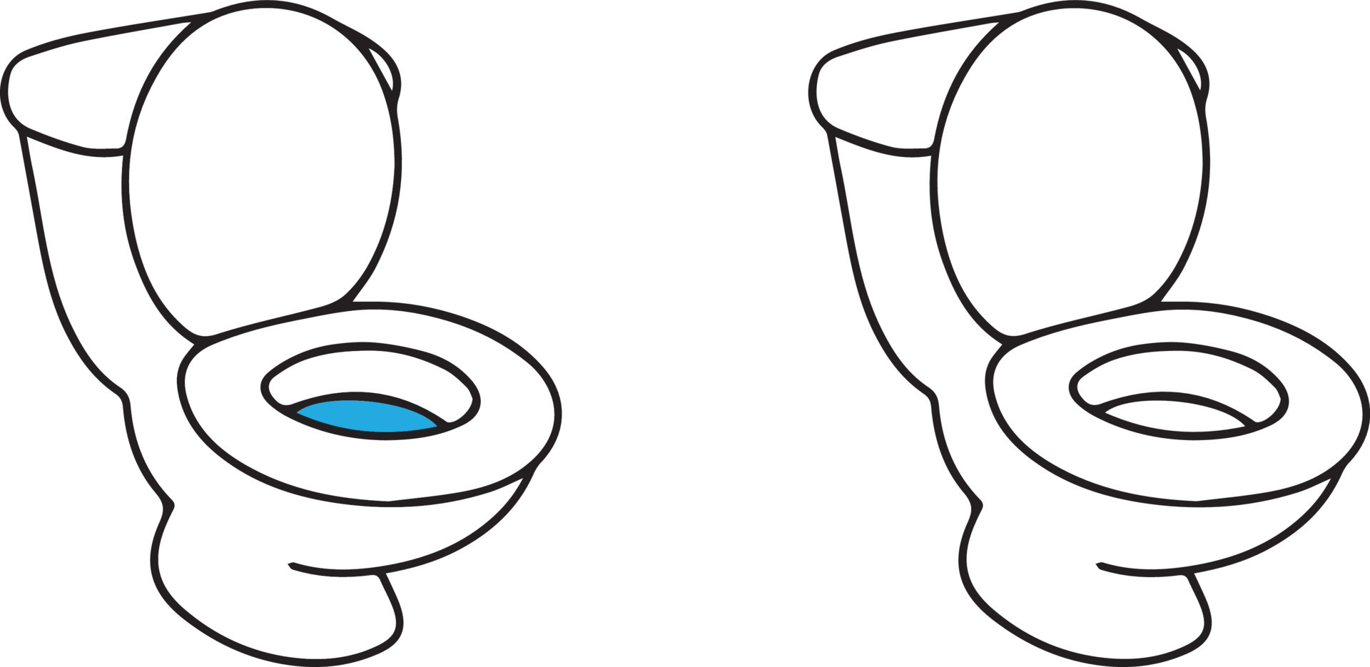 Set of Two Toilet Seats 17709385 Vector Art at Vecteezy