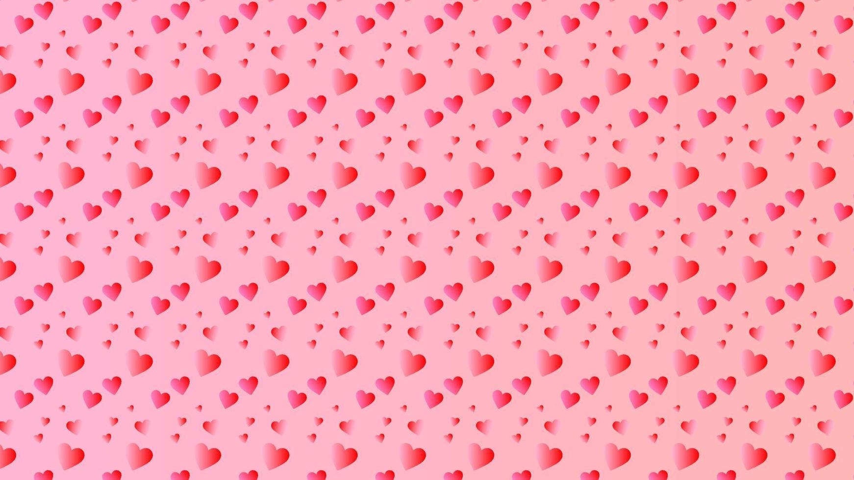 Romantic love hearts pattern background banner for valentines day media posts vector