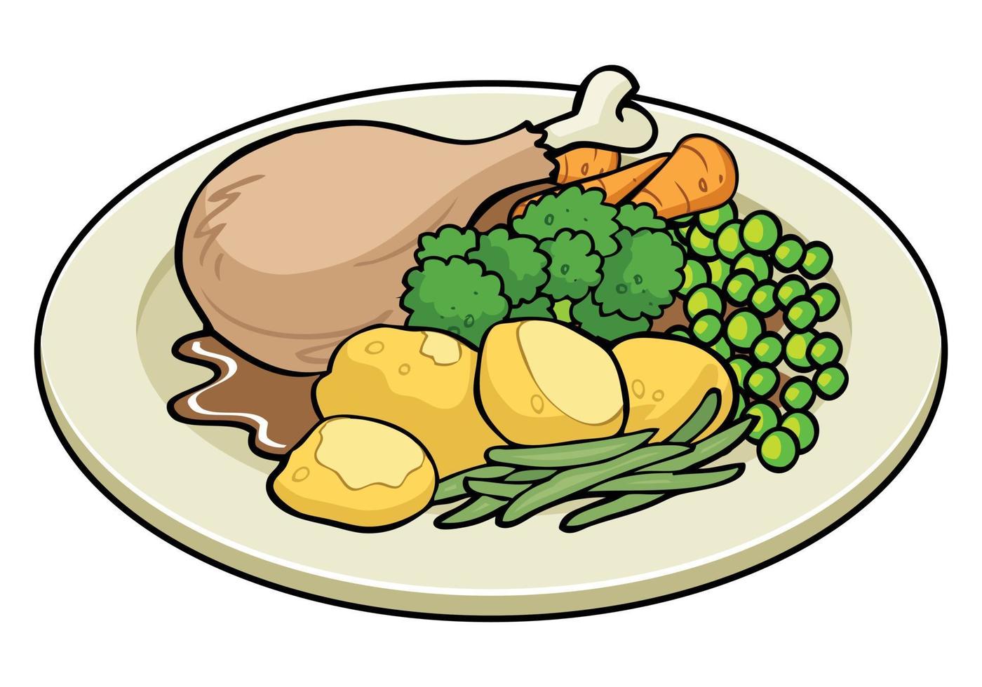 meal with health benefits diet vector