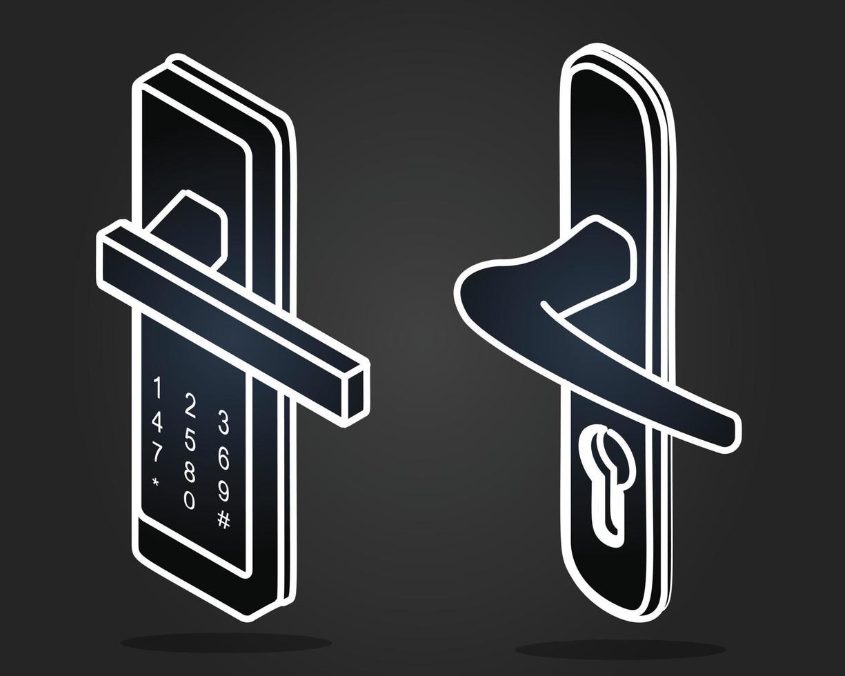 smart lock door vector pro