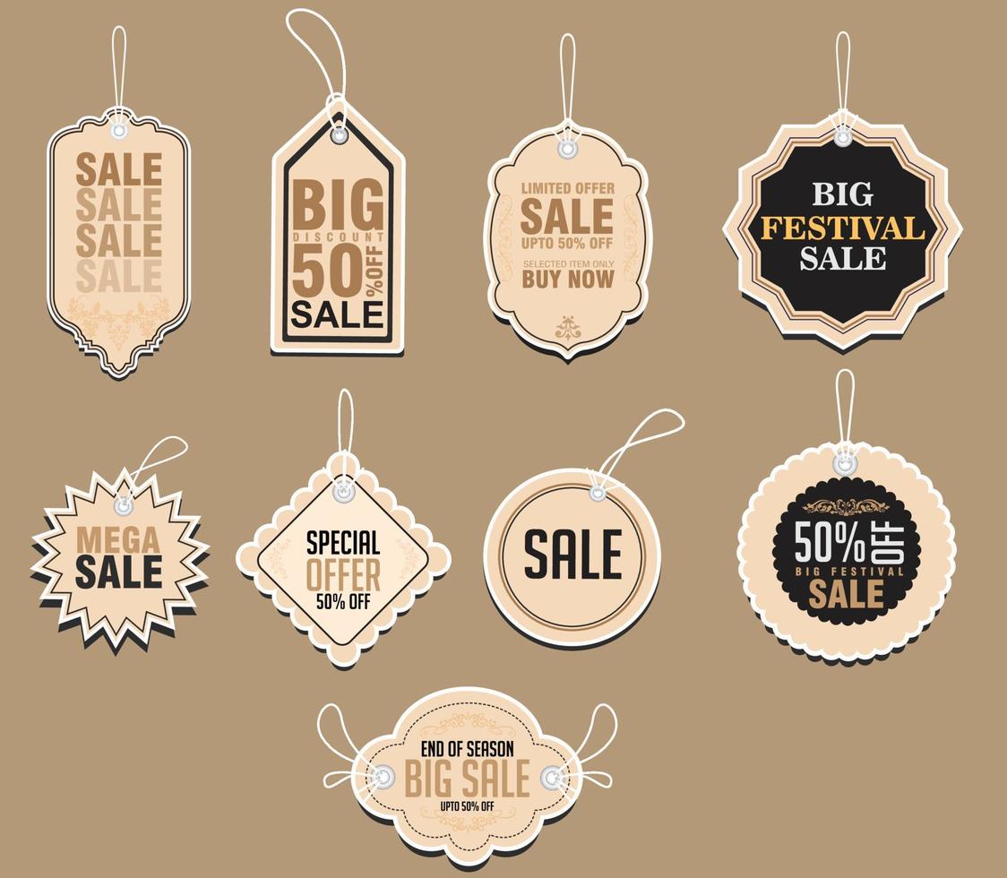 Set of labels and tag for sale, product promotion, special offers, shopping, and