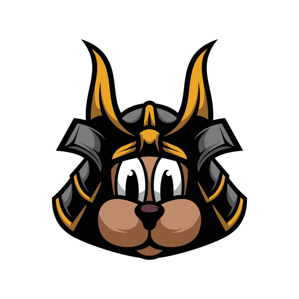 New Dog samurai mascot design vector