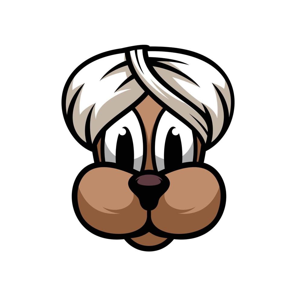 New Dog sorban mascot design vector