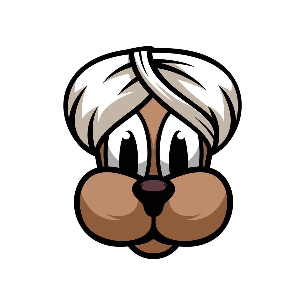 New Dog sorban mascot design vector