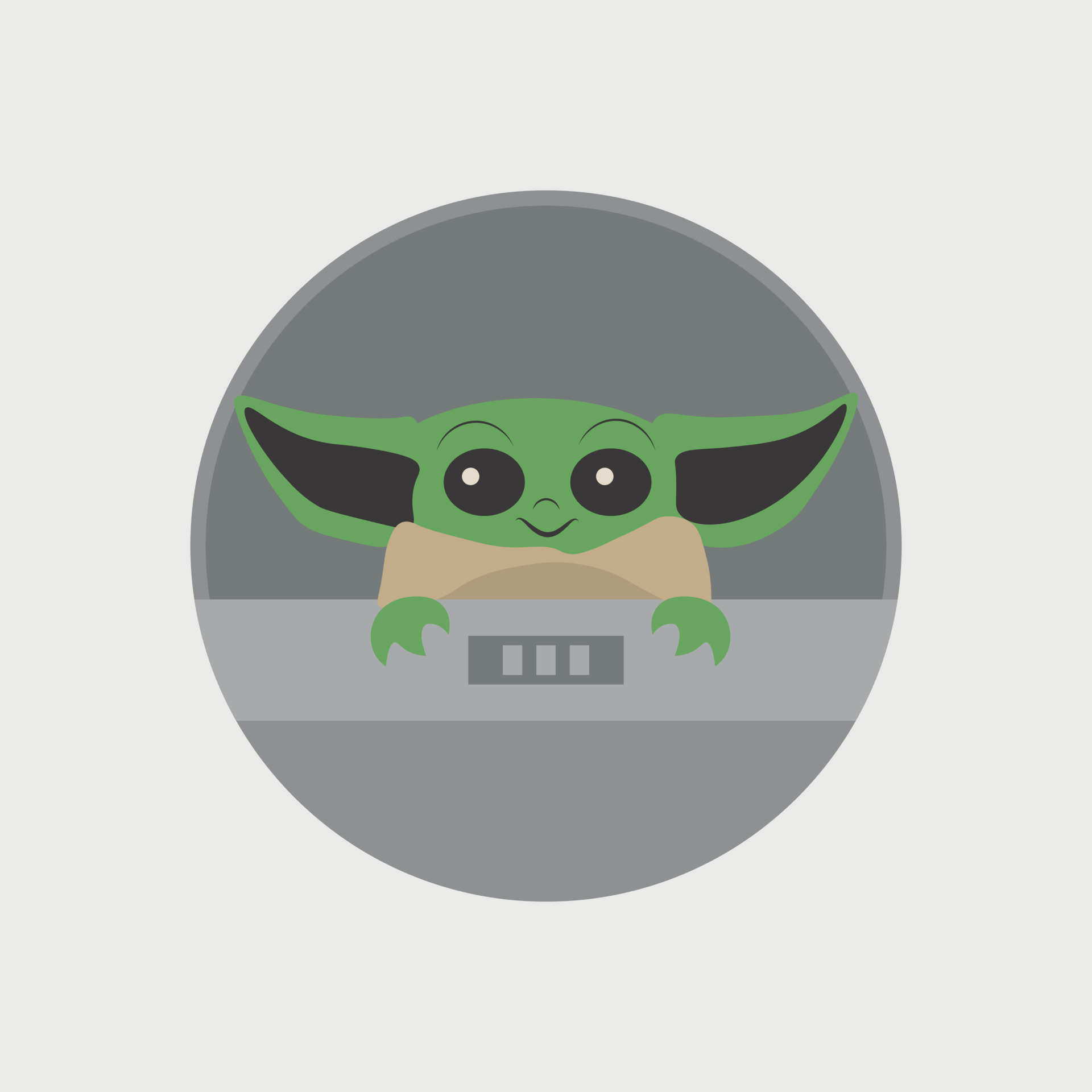 Grogu. Baby yoda, Mandalorian, Star Wars design 17709667 Vector