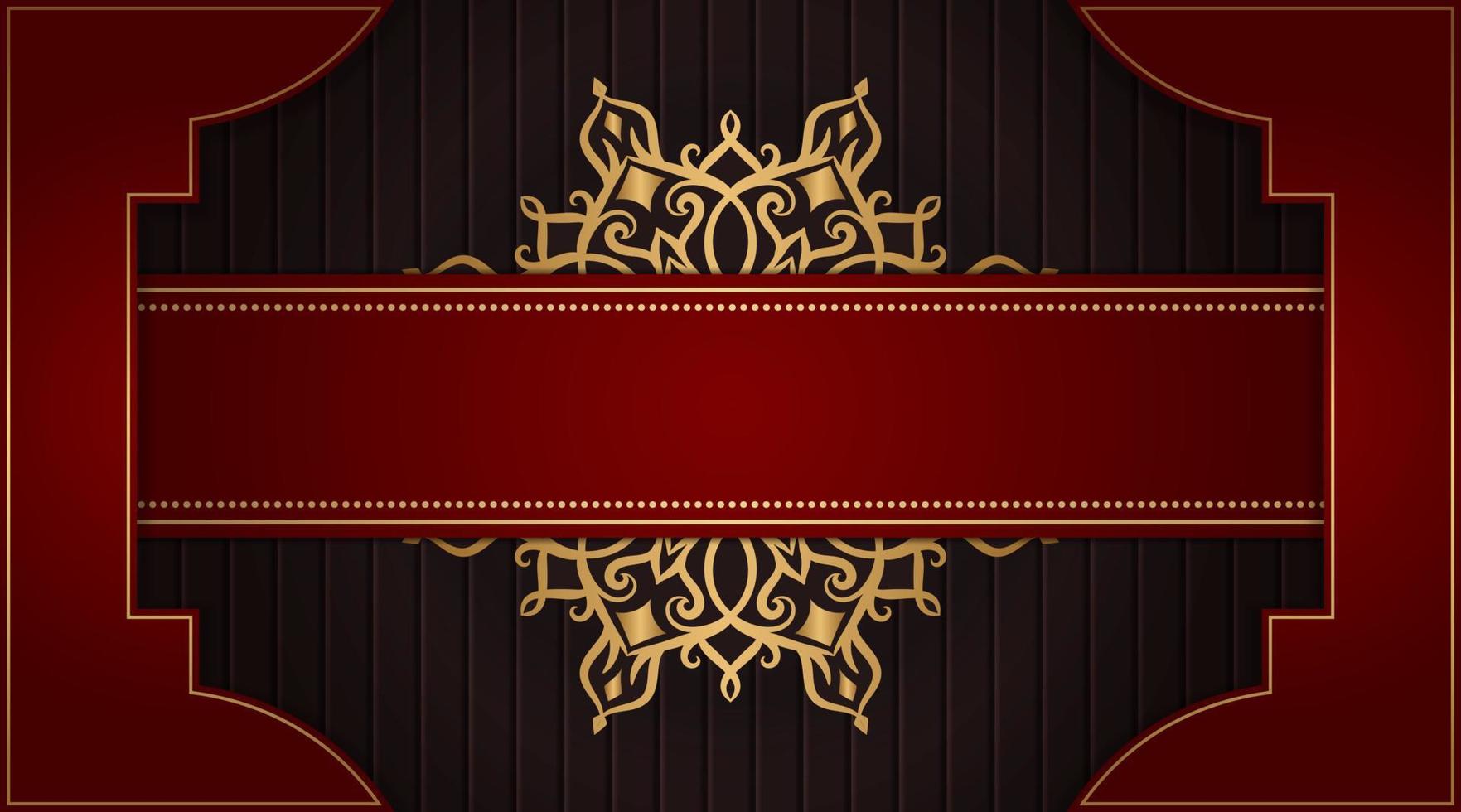 Luxury background, with golden mandala vector