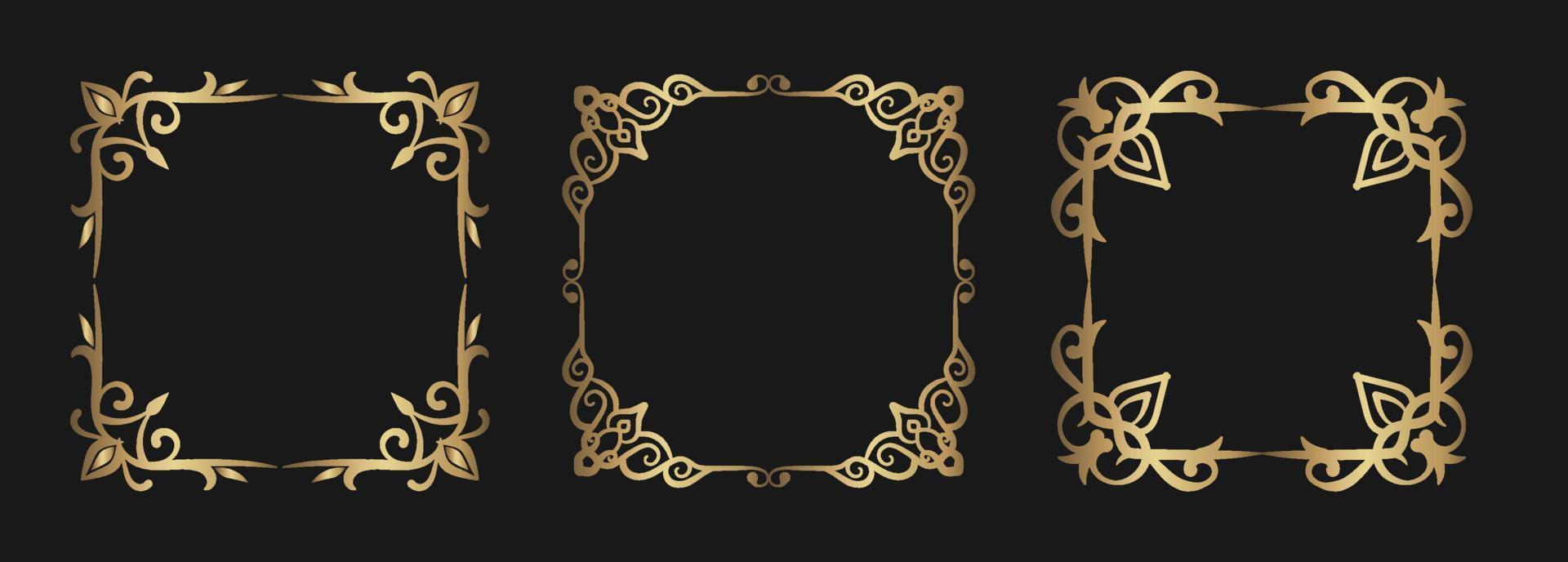 corner, vintage frame, edge decoration, classic ornament vector