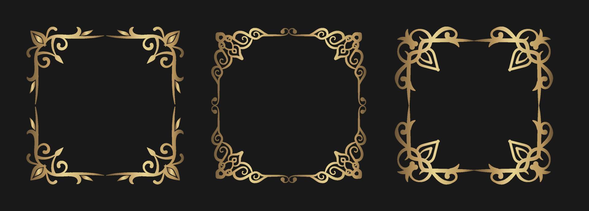 corner, vintage frame, edge decoration, classic ornament vector