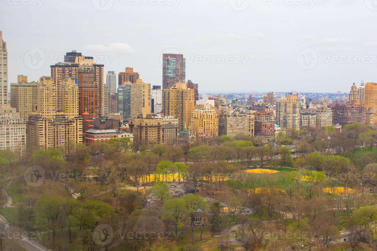 View of Central Park from the hotel window, Manhattan, New York photo