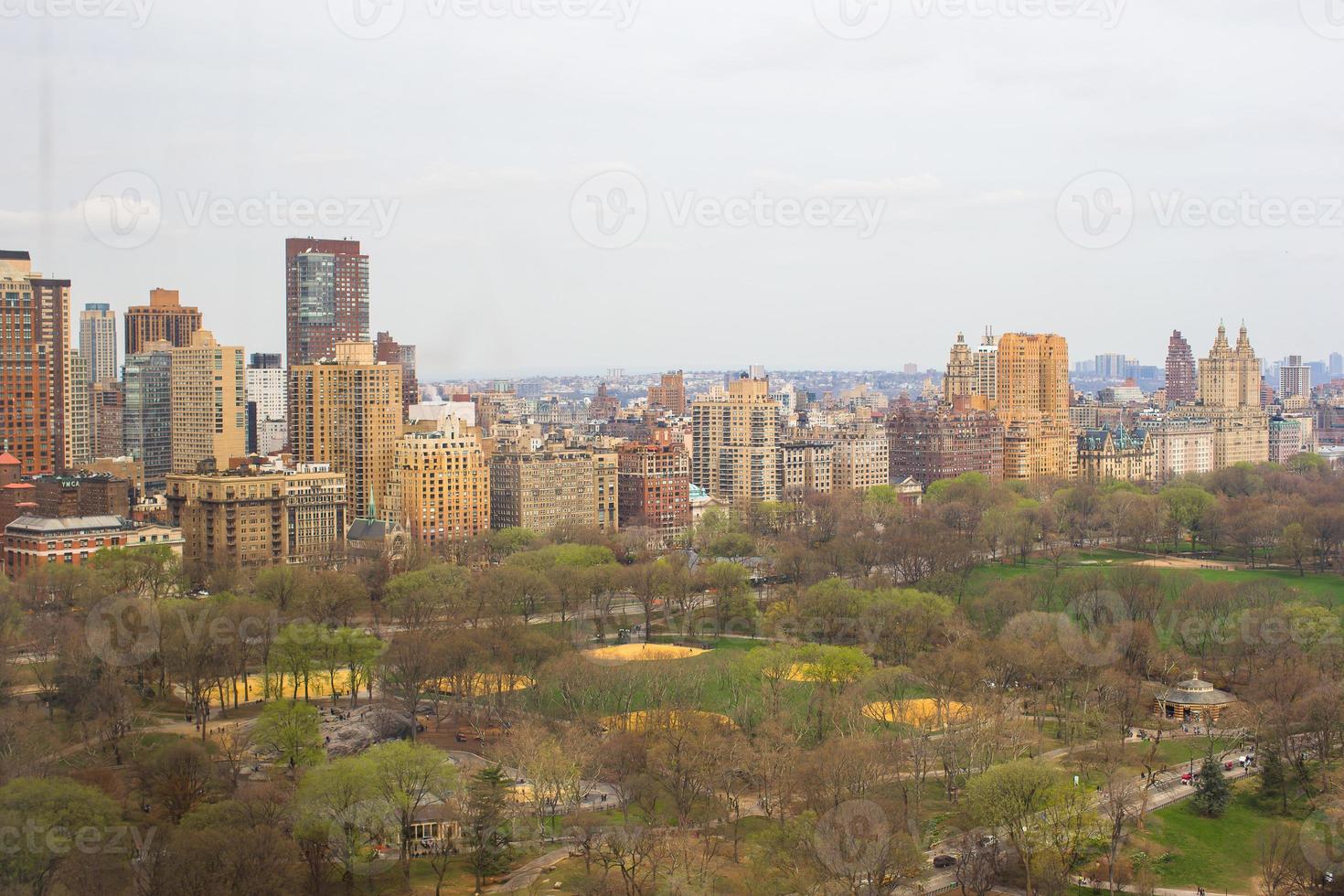 View of Central Park from the hotel window, Manhattan, New York photo