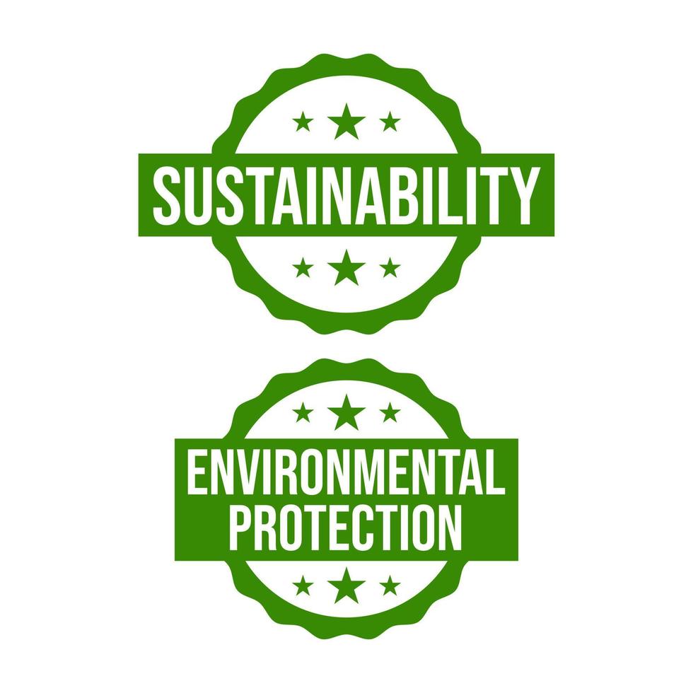 Sustainability environmental protection green future planet earth icon label badge sign symbol design vector