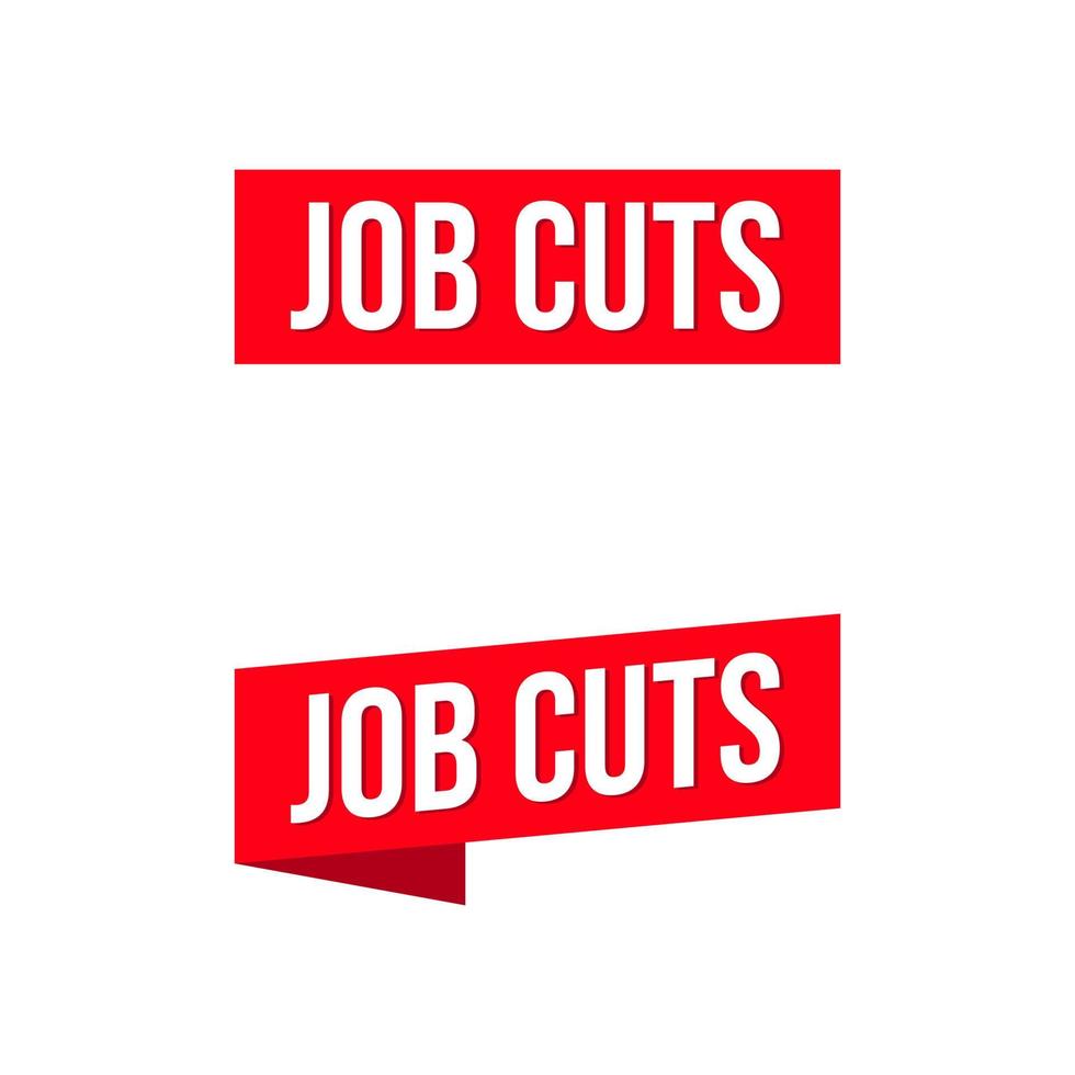 Job cuts employment business icon label sign design vector