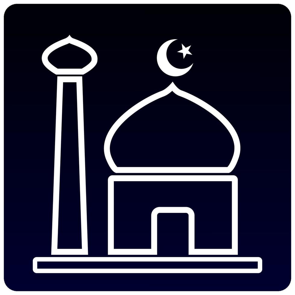 Islamic icon, mosque minaret. Vector illustration.