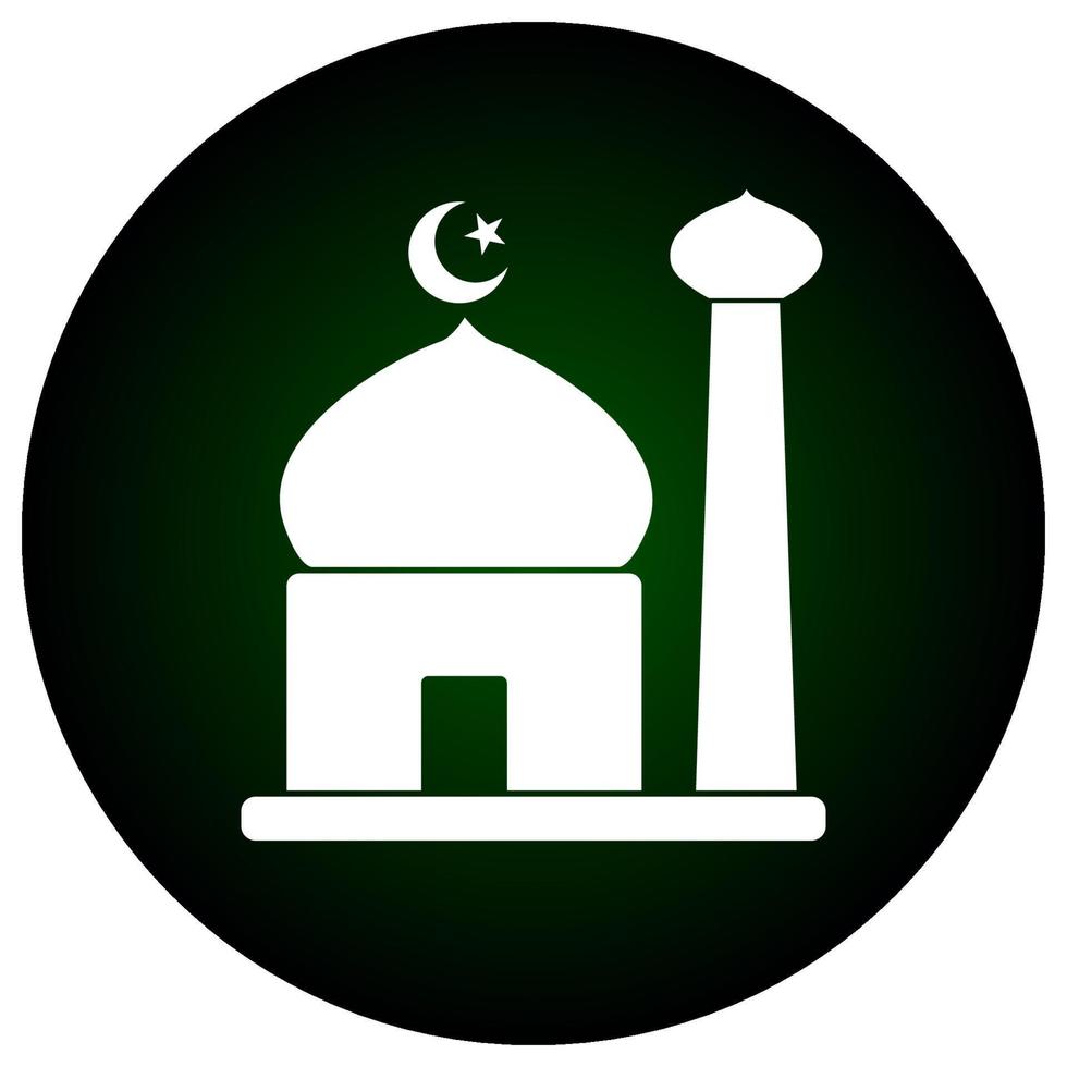 icono islámico, minarete de la mezquita. ilustración vectorial vector