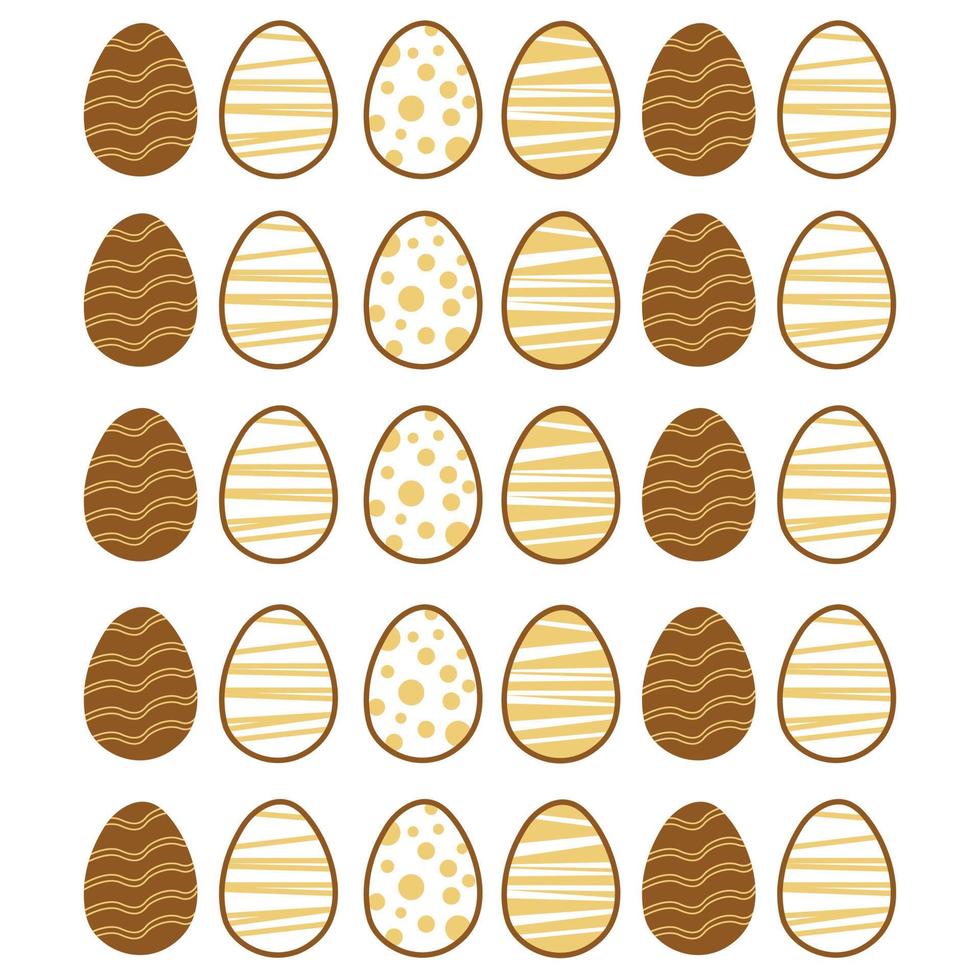 background backdrop made of chocolate eggs vector