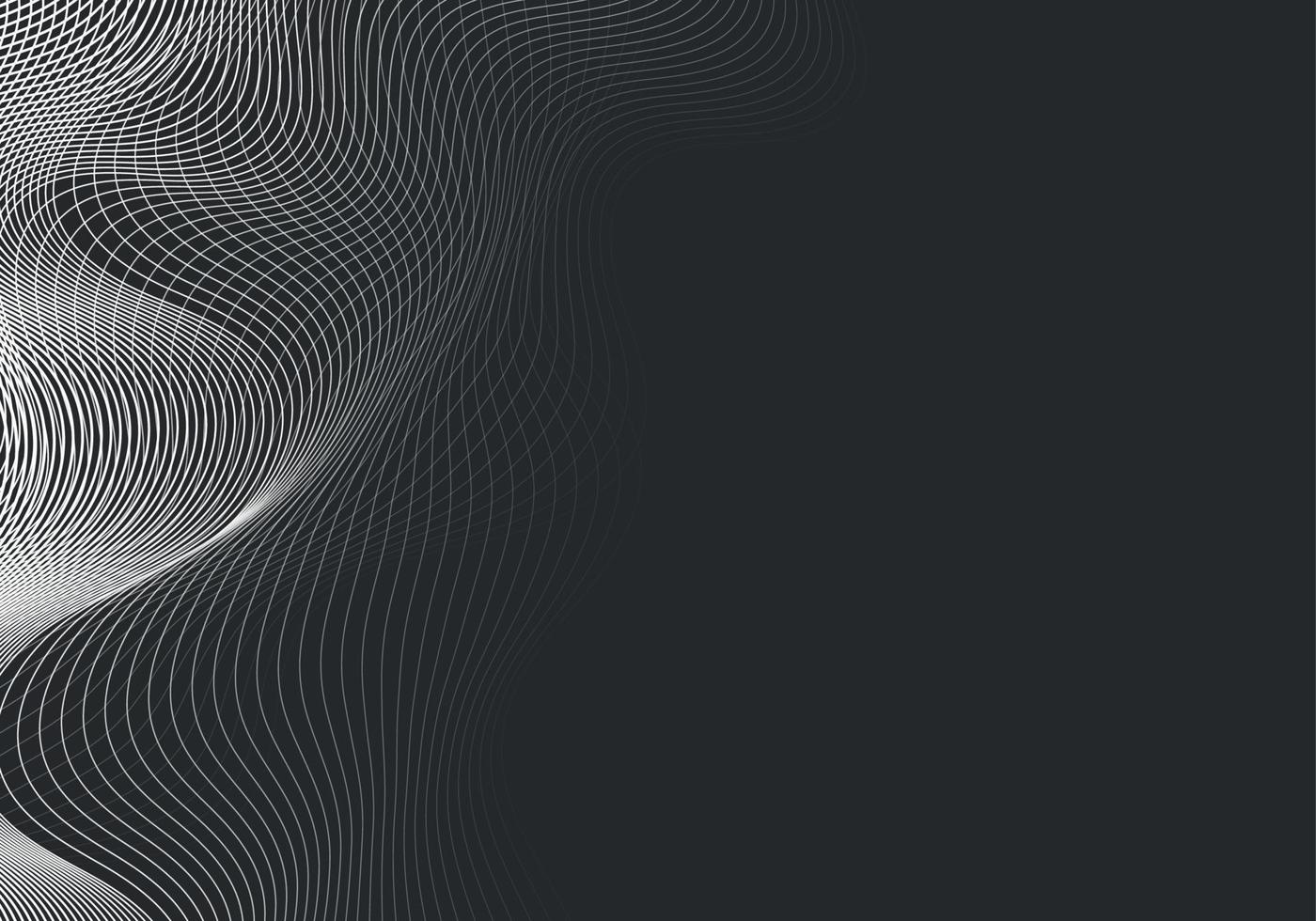 fondo negro con rayas grises paralelas y transición de color vector