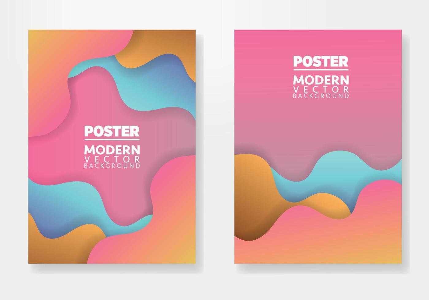 Abstract Poster Template. Brochure and letterhead template design for business. Company identity brochure template collection. Business presentation vector vertical orientation front page mock up set.