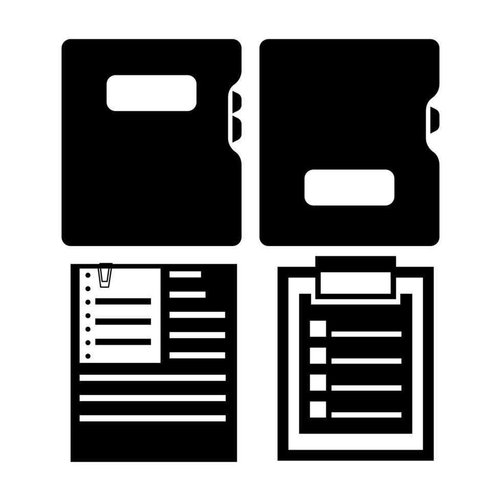 icono negro poligonal. archivos,documento,notas,lista de verificación,clasificación. vector