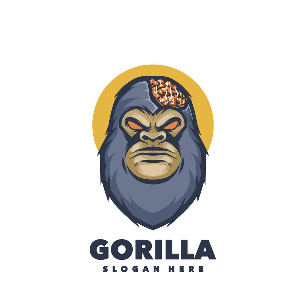 Gorilla zombie mascot vector