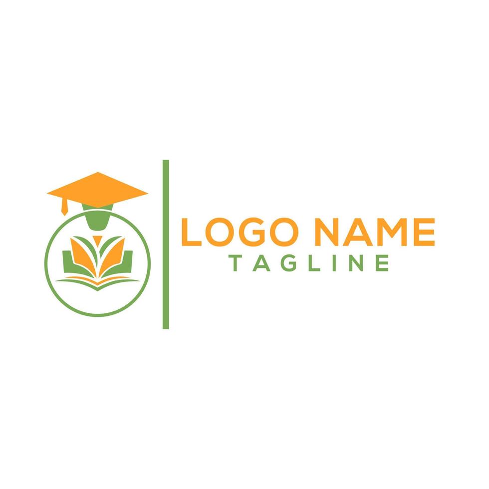 diseño de signos de logotipo de educación con formato vectorial. vector