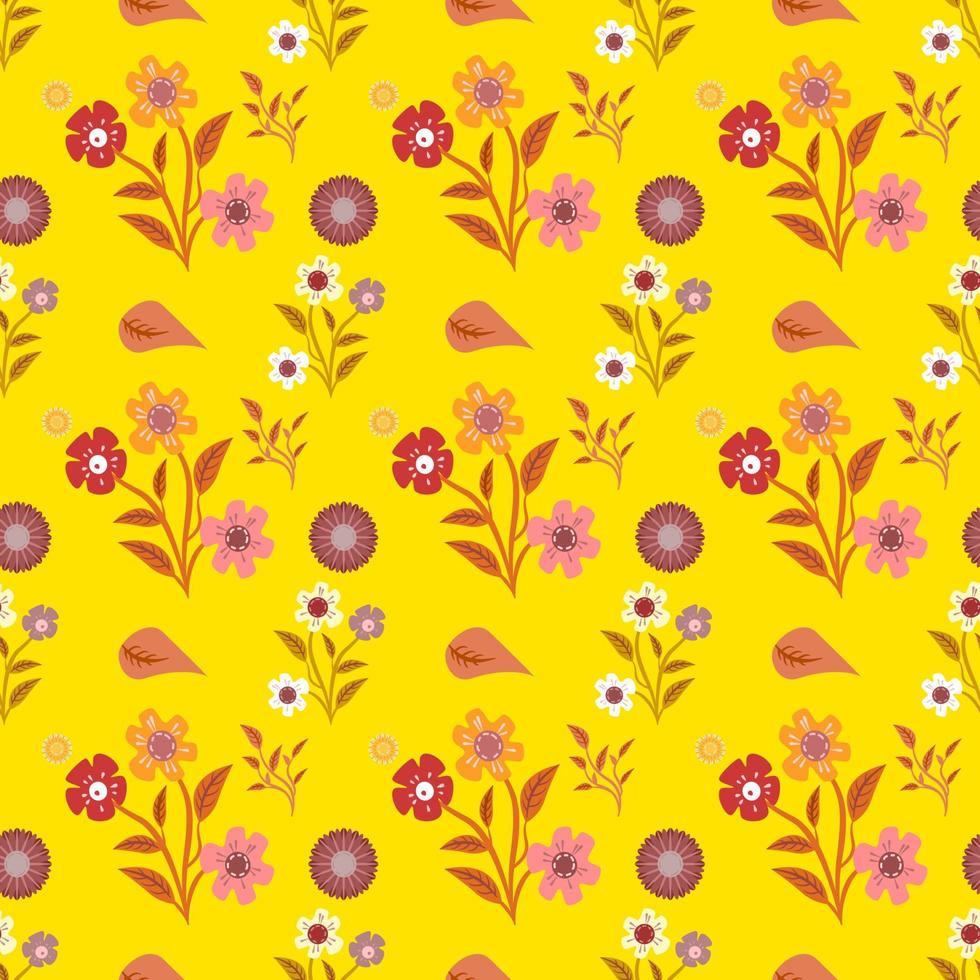 Flower seamless pattern vector