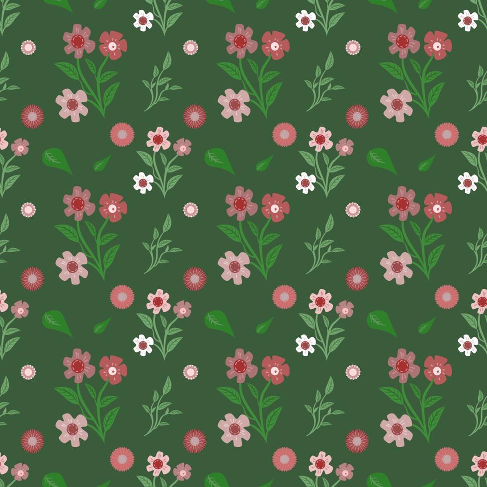 Flower seamless pattern vector