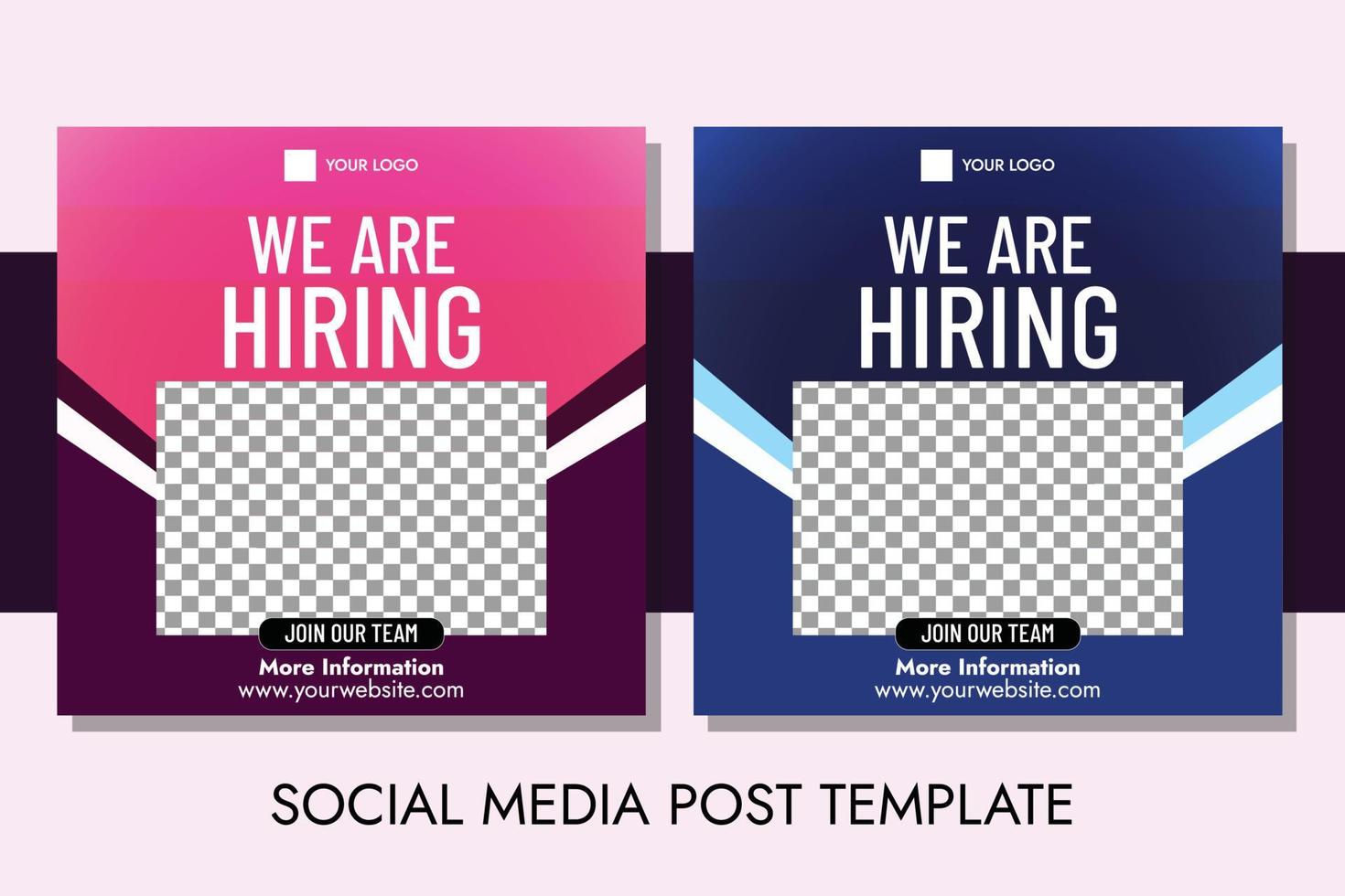 We are Hiring Social Media Post vector