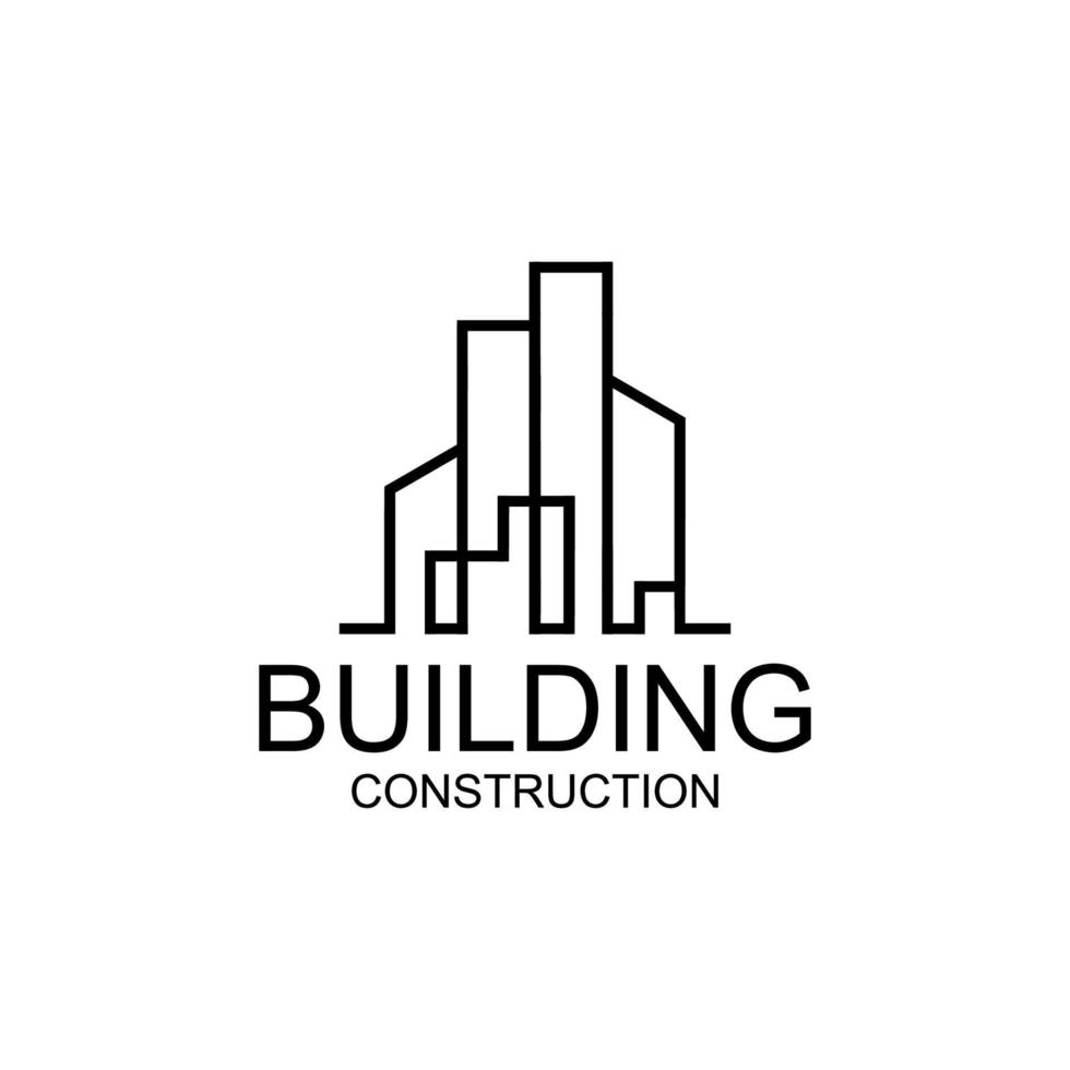 plantilla de diseño de vector de logotipo de construcción de edificio