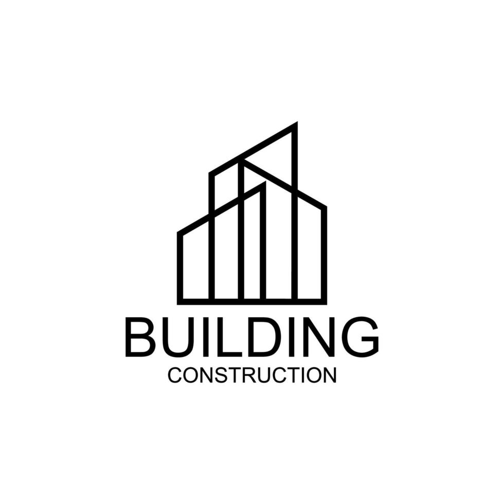 plantilla de diseño de vector de logotipo de construcción de edificio