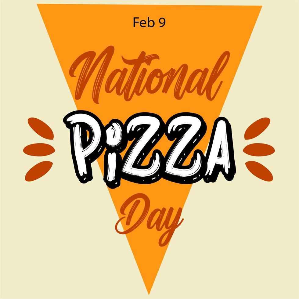 dia nacional de la pizza vector