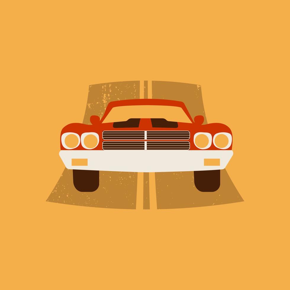 diseño de coches retro. concepto de transporte de taxi para servicio de taxi en estilo retro con camión retro. cartel de la vendimia vector