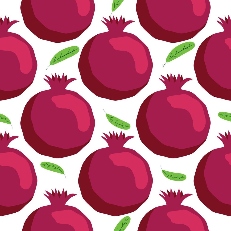 Seamless pattern with pomegranates. Decorative patterns of the pomegranate fruit vector