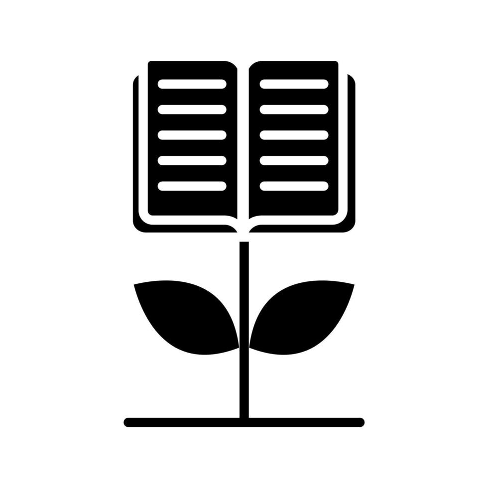 vector de icono de planta de libro