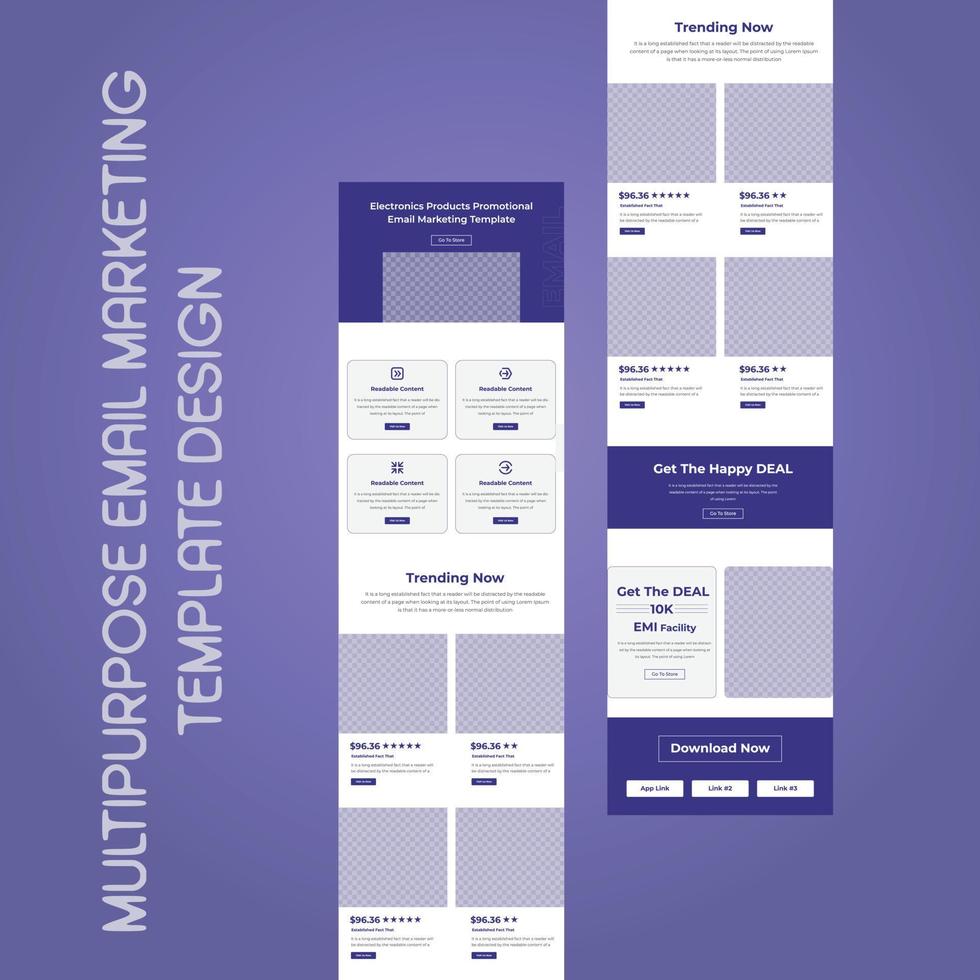 Multipurpose Email Marketing Template Design vector