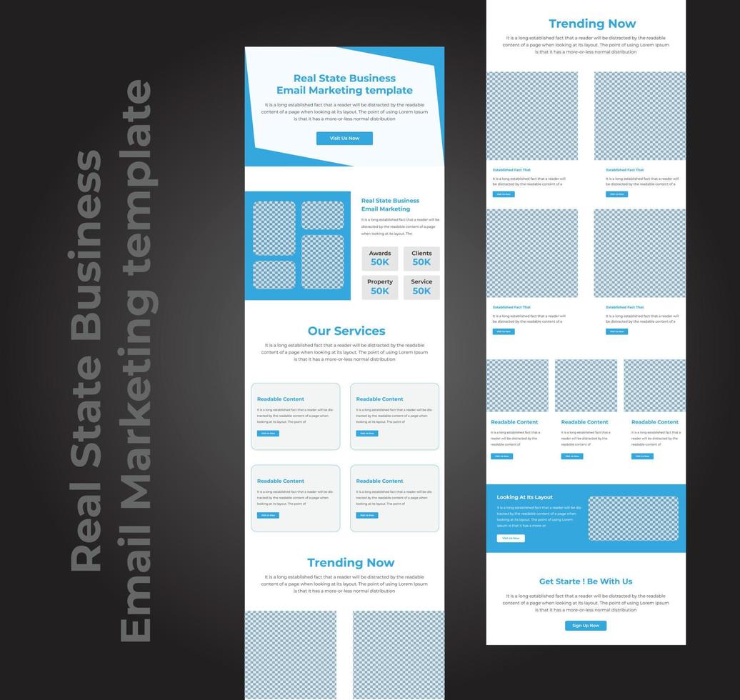 plantilla de marketing por correo electrónico de boletín electrónico de negocios de comercio electrónico multipropósito vector