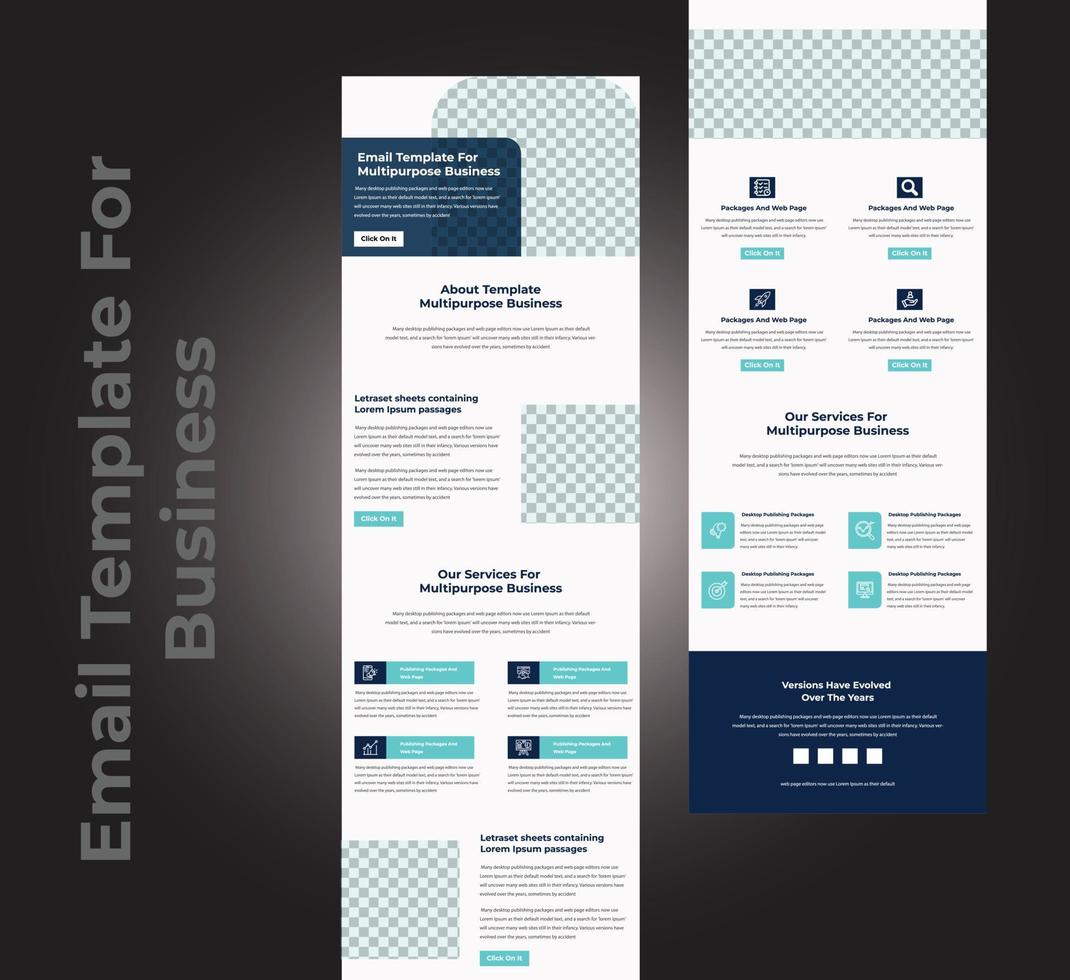 plantilla de boletín de marketing por correo electrónico de negocios de comercio electrónico multipropósito vector