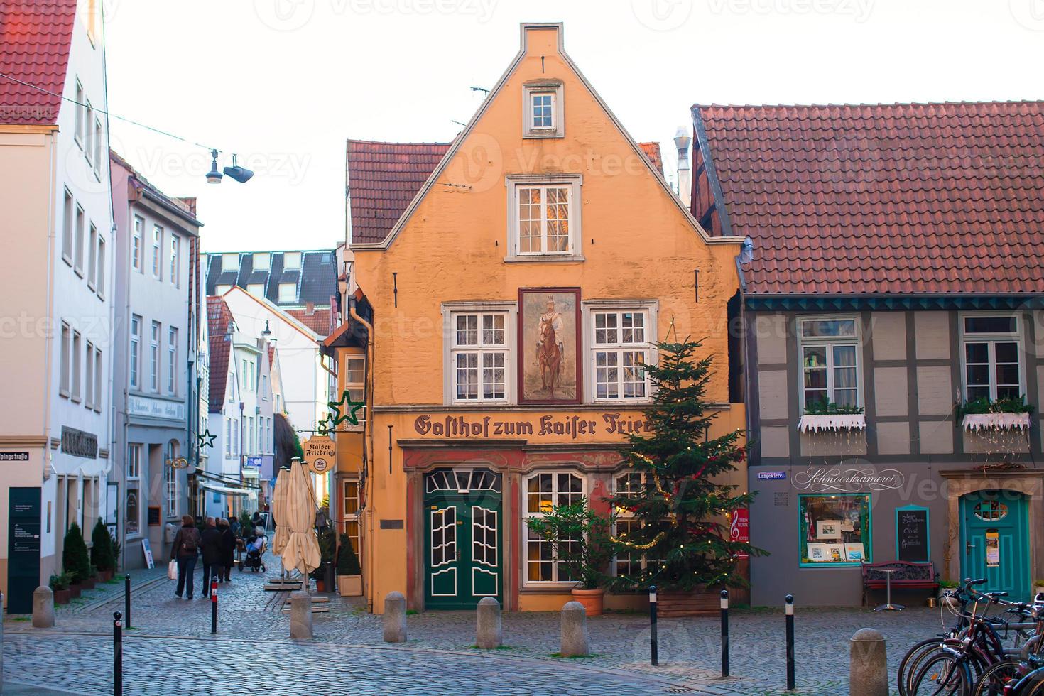 distrito de schnoor en bremen, alemania foto