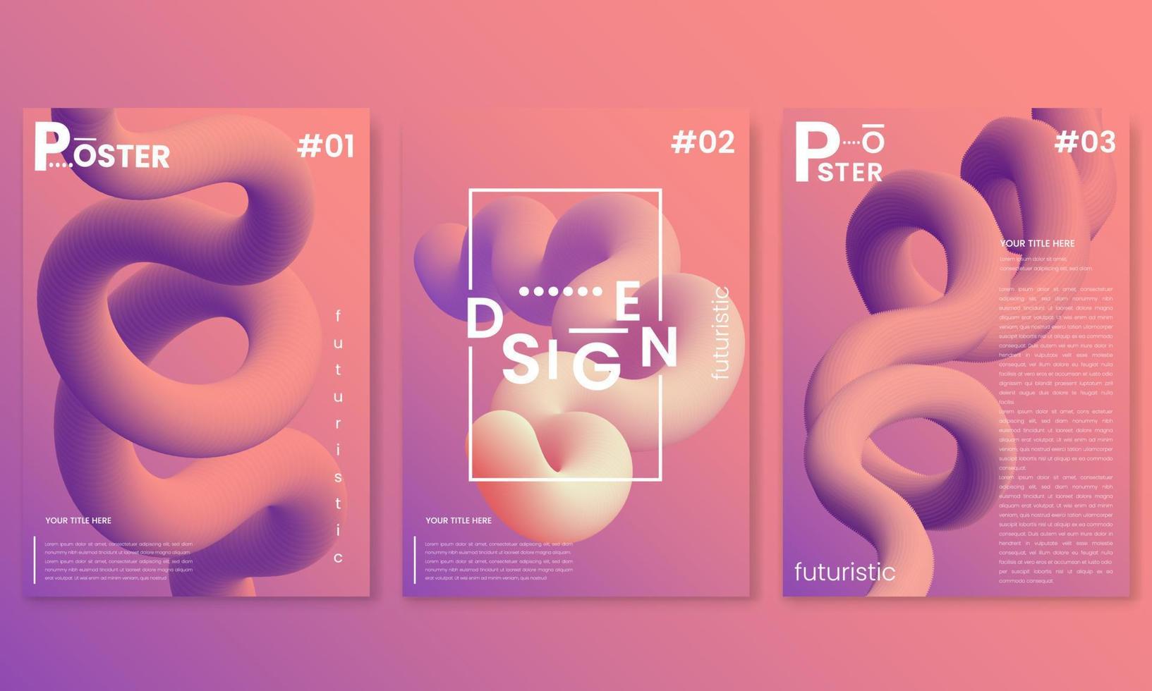 Futuristic background with gradient shapes. Abstract posters for social media and websites.Trendy modern design.. vector