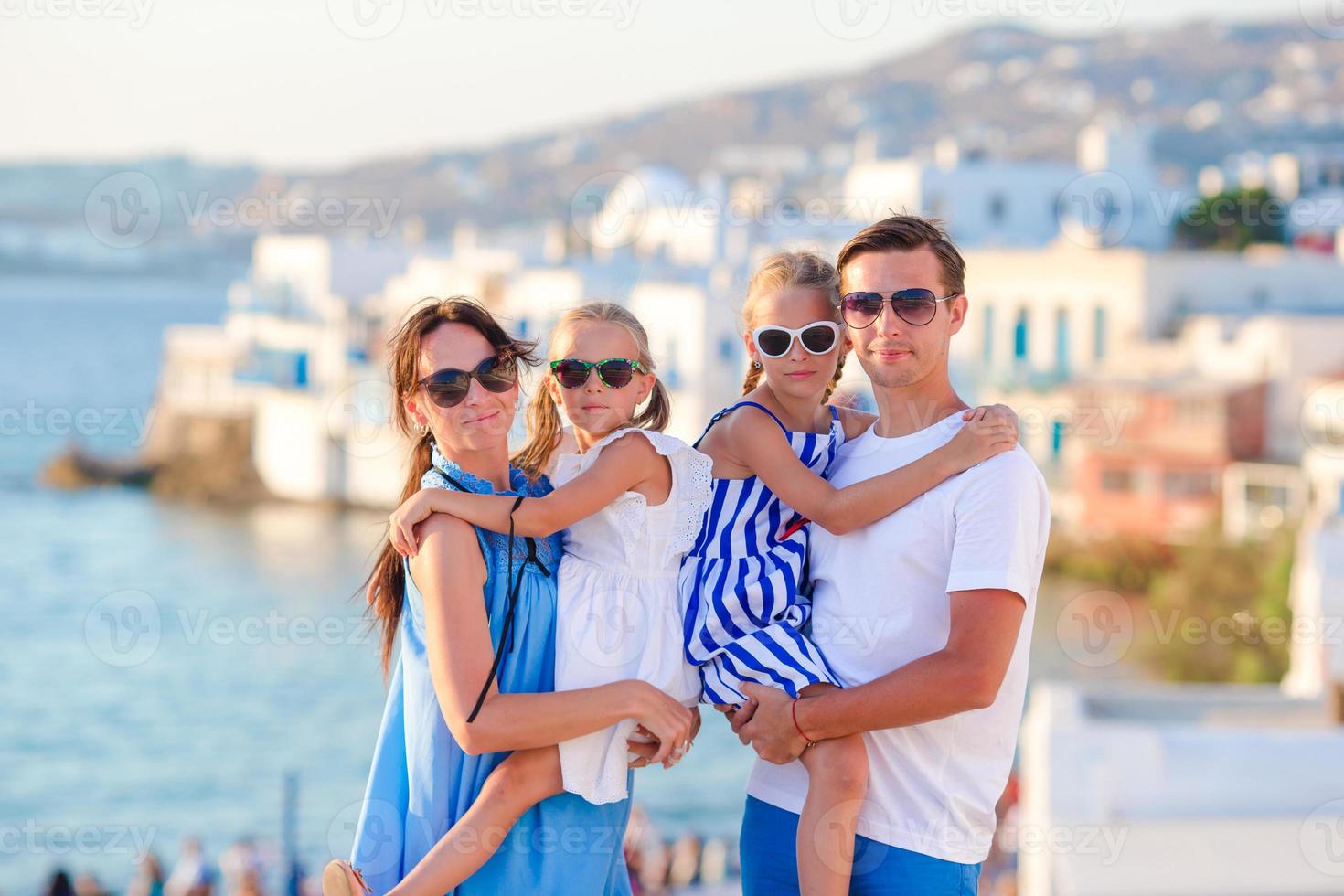 Family on vacation in Europe. photo