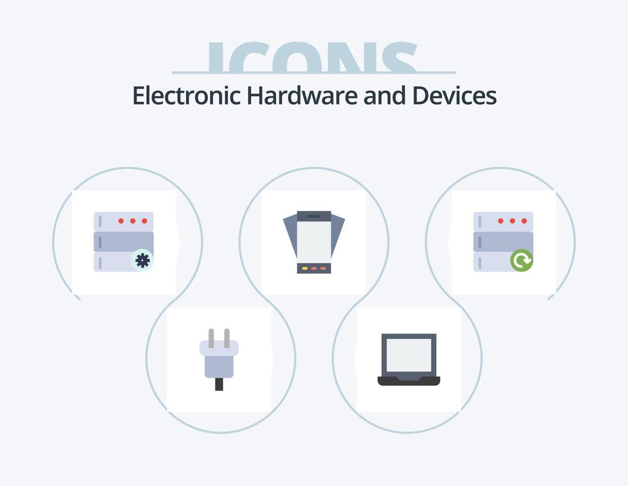 Devices Flat Icon Pack 5 Icon Design. reload. tilt. control. smartphone. mobile vector